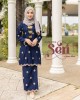 SERI Kurung in Navy Blue