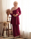 Mahsuri Kurung in Dark Maroon